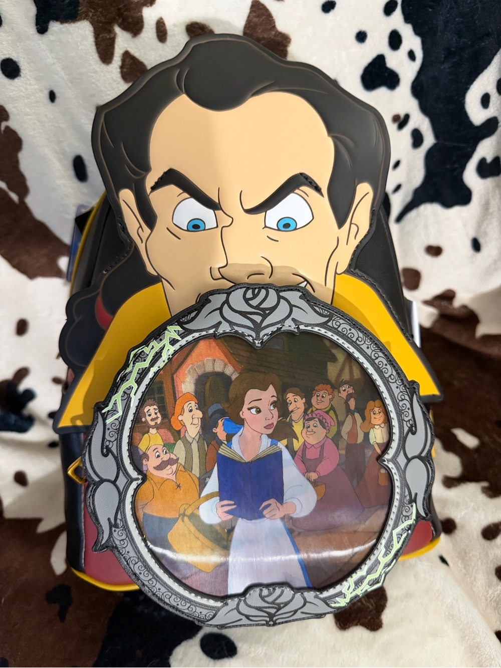 Loungefly Beauty and the Beast Villain Tin Bag - Yellow, Black, Blue, Gray